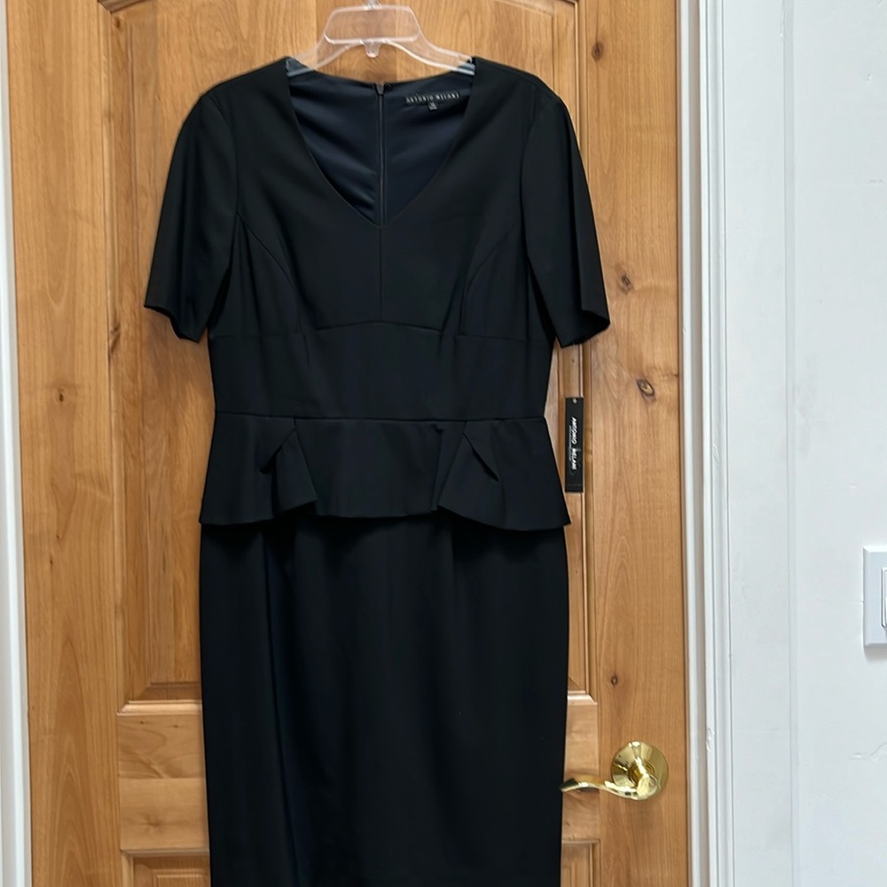 Antonio Melani classic black dress. Short sleeves. New with tags.